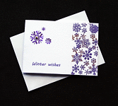 Purple Snowflake Wishes - Handcrafted Christmas or Winter Card - dr20-0022